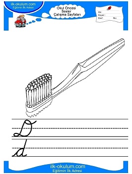 Çocuklar İçin D Sesi Çalışma Sayfaları 